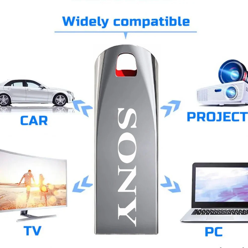 소니 오리지널 플래시 드라이브, USB 3.0 미니 고속 메탈 펜드라이브, 휴대용 드라이브, 방수 메모리 스토리지, U 디스크, 1TB 스틱, 2TB