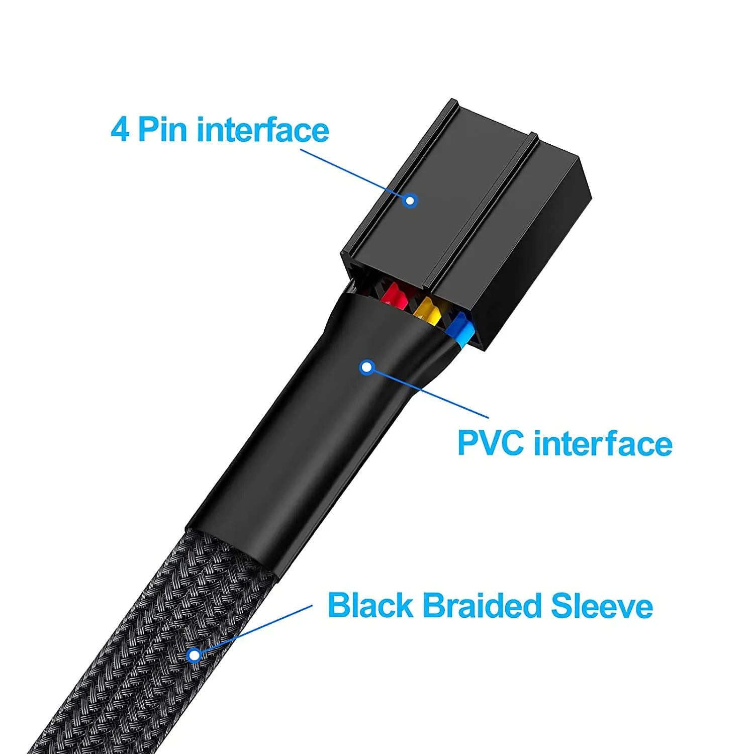 PWM 선풍기 허브 PC CPU 냉각 전원 케이블 허브, 스플리터 어댑터, 데스크탑 컴퓨터 쿨러 케이스 팬, 1-5 웨이, 4 핀, 3 핀 선풍기