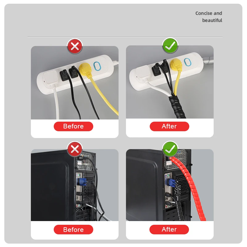 2 미터 나선형 케이블 보호기 라인 정리 튜브, 오토바이 와이어 보호 슬리브, 난연성, 물린 방지 커버, 색상