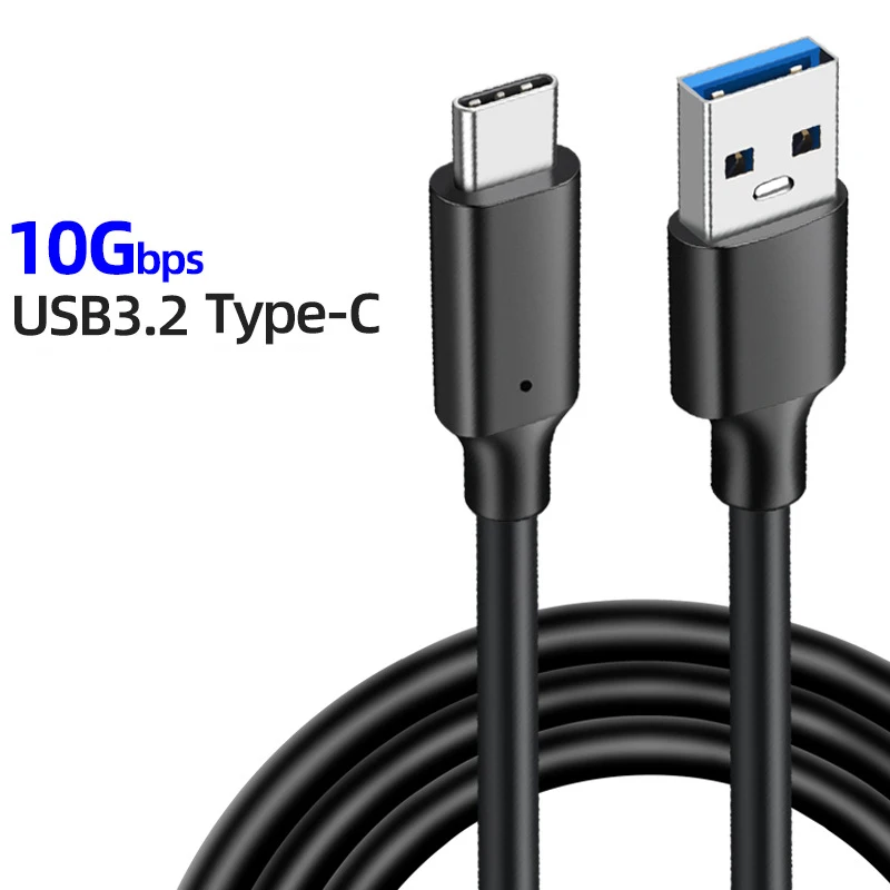 고속 충전 3.0 충전 케이블, USB A to C타입 3.2 데이터 전송, USB C SSD 하드 디스크 케이블, PD 60W 3A, USB3.2, 10Gbps