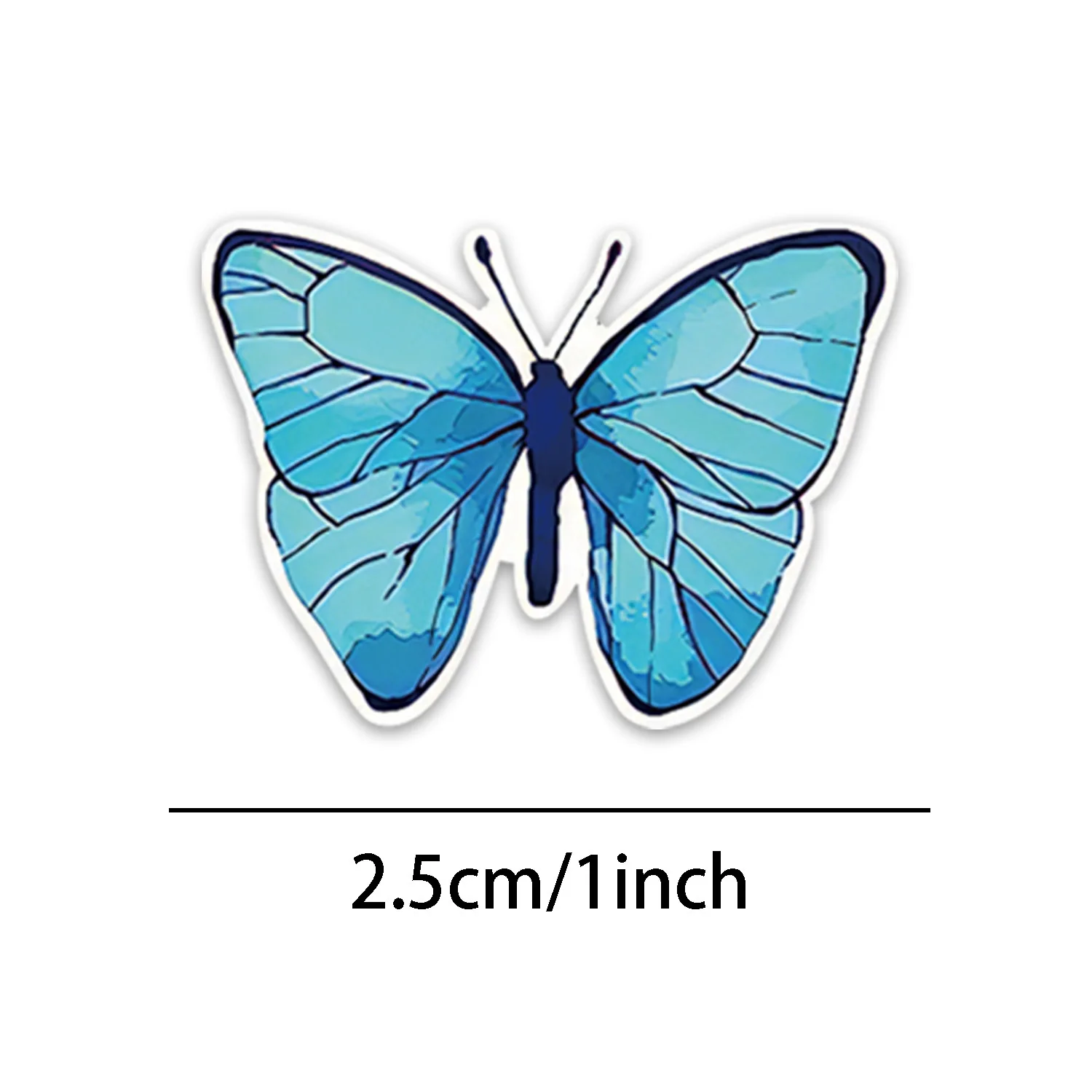 나비 꽃 모양 스티커, 장식 선물 상자 스티커, 라벨 문구 스티커, 1 롤, 2.5cm, 1 인치, 500 개