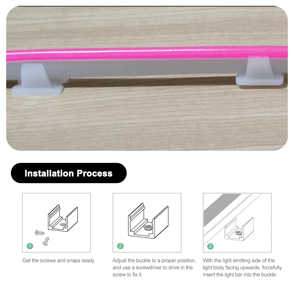 LED 커넥터 고정 클립 플라스틱 액세서리, 벽에 장착 고정, RGB 5050 네온 스트립 조명, 6mm, 8mm, 10mm, 12mm, 5 개-100 개