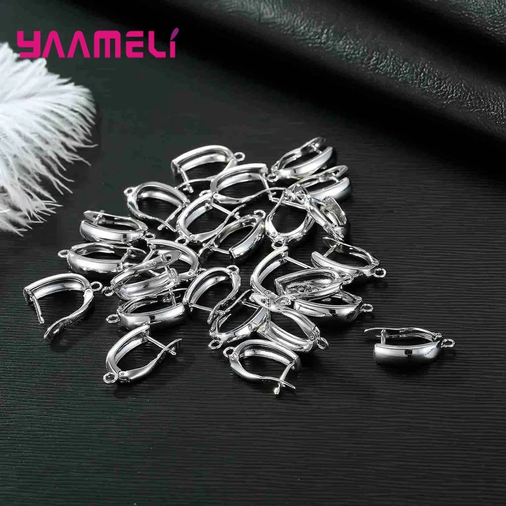 진짜 100% S925 스털링 실버 파인딩 귀걸이 레버백 이어와이어 피팅 구성 요소, 수제 용품 액세서리