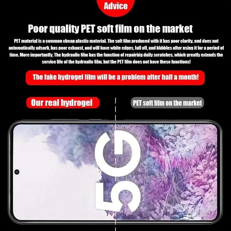4Pcs 하이드로겔 필름 삼성에 적합한 갤럭시 S20 S22 S21 울트라 S10 S9 S8 플러스용 FE 화면 보호기 삼성에 적합한 노트 20 10 9 8 플러스 S23U용