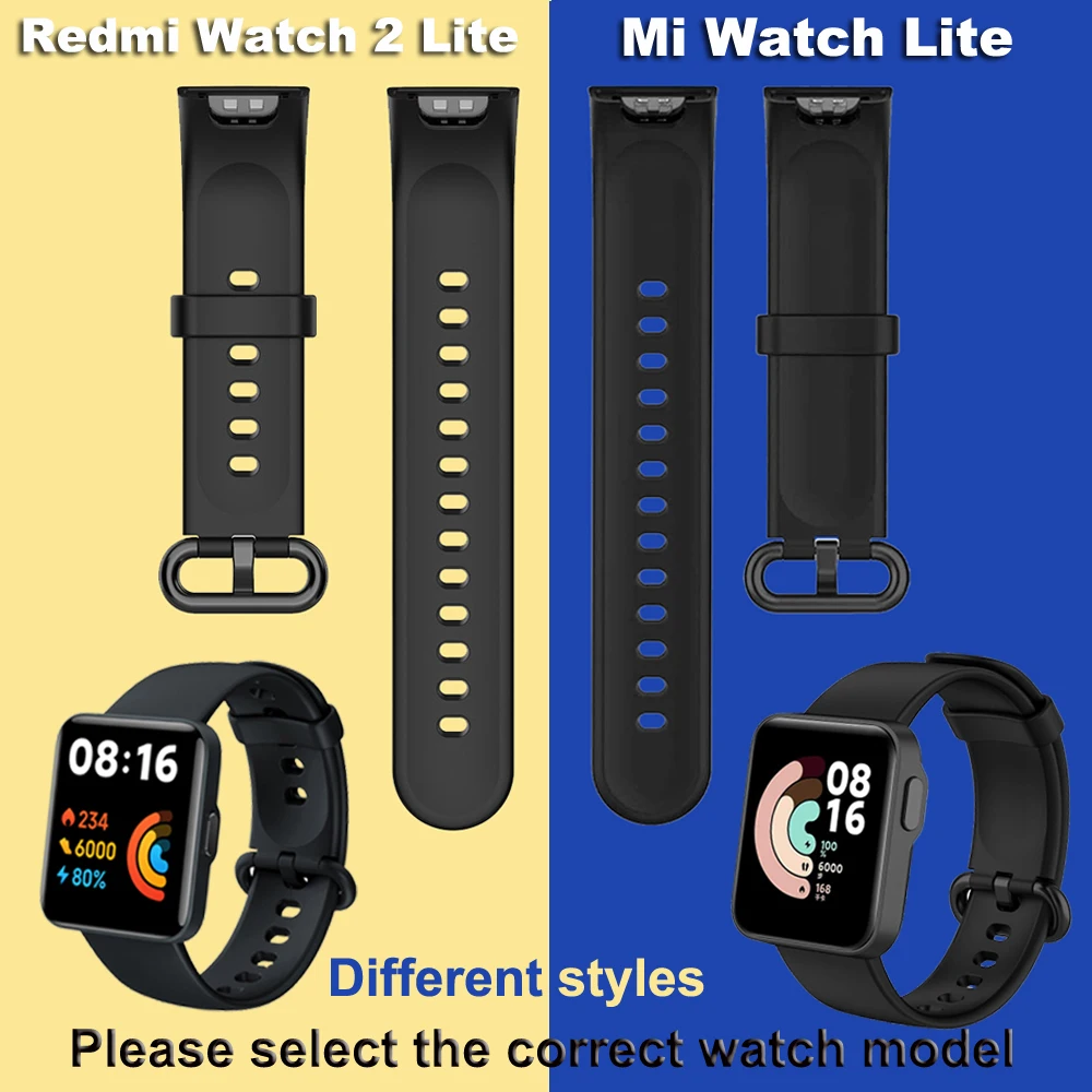 Mi Watch Lite용 실리콘 시계 밴드 교체 스트랩, 레드미 워치 2 Lite 스트랩, 코레아 팔찌