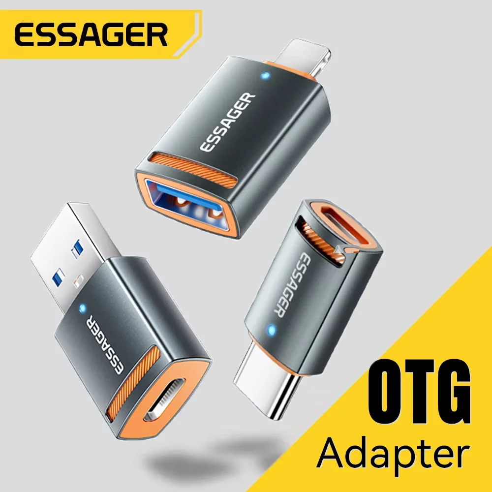 Essager USB3.0 OTG 어댑터, 맥북, 샤오미, 아이폰용, C타입 USB-A 마이크로 암-USB 마이크로 iP C타입 수 변환기 title=Essager USB3.0 OTG 어댑터, 맥북, 샤오미, 아이폰용, C타입 USB-A 마이크로 암-USB 마이크로 iP C타입 수 변환기 