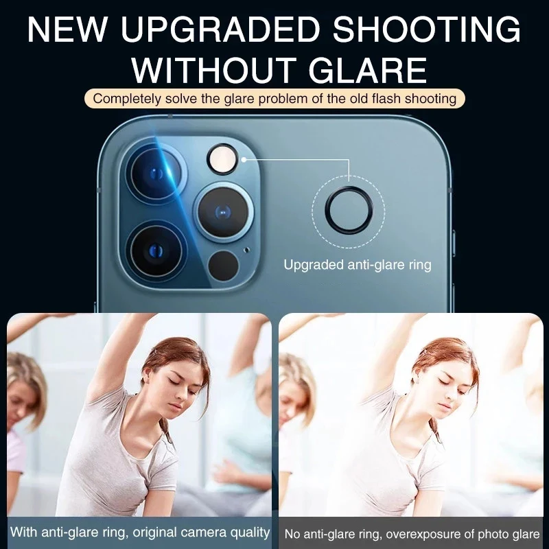 HD 카메라 렌즈 보호 유리 필름, 아이폰 16, 14, 15 프로 맥스 플러스, 13, 11, 12 프로 맥스 미니용, 풀 커버 렌즈 보호대