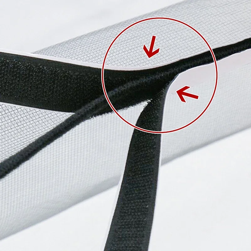 블랙 자체 접착 탈착식 청소, 방충 거즈망, 모기장, 얇은 명주 그물, 여름 방충 커튼 창 스크리닝