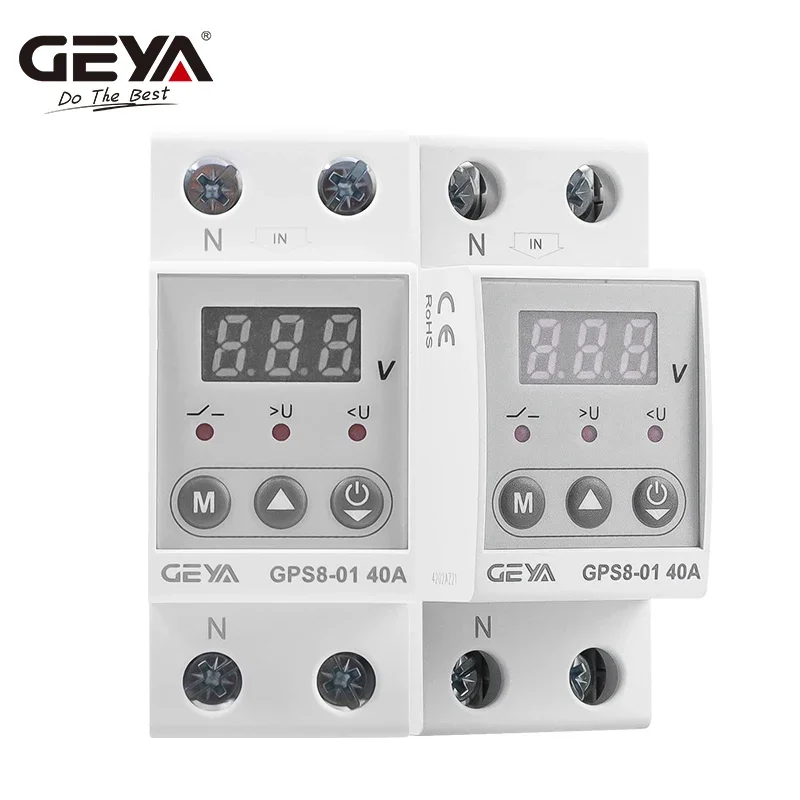 GEYA GPS8 Din Rail 과전류 보호 장치 과전압 저전압 보호 장치 63A 220VAC