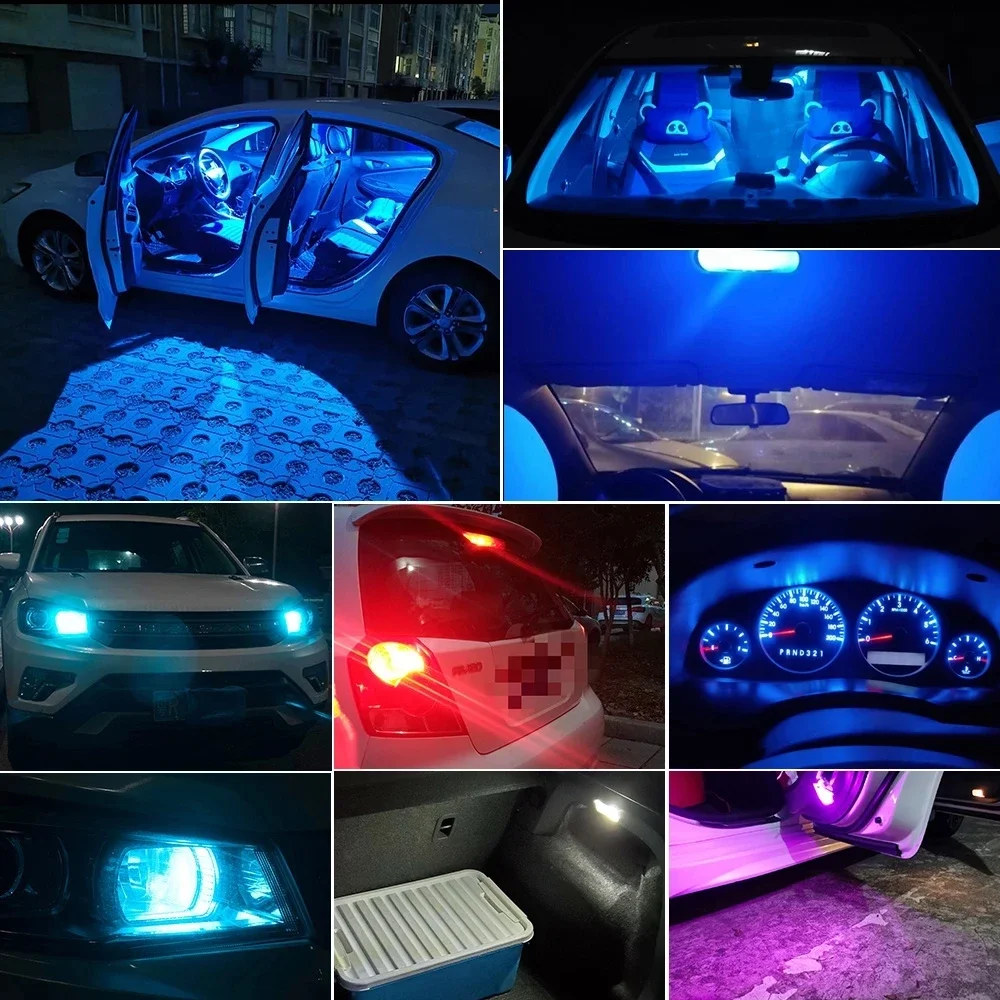 최신 W5W Led T10 자동차 조명 COB LED 유리 6000K 흰색 자동차 번호판 램프 돔 읽기 DRL 전구 스타일 12V, 10 50 개