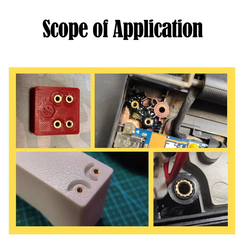 3D 인쇄 플라스틱용 황동 나사산 인서트 너트 키트, M2 M2.5 M3 M4 M5 M6 M8 핫멜트 열 널링 삽입 구리 인서트 너트
