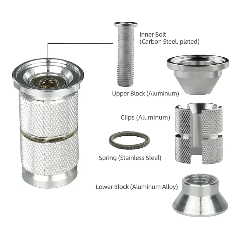 자전거 압축 플러그 스티어러 헤드셋 확장 볼트 삽입 볼 탑 캡 마운트 1 1/8 인치 확장기 너트 탄소 포크 앵커
