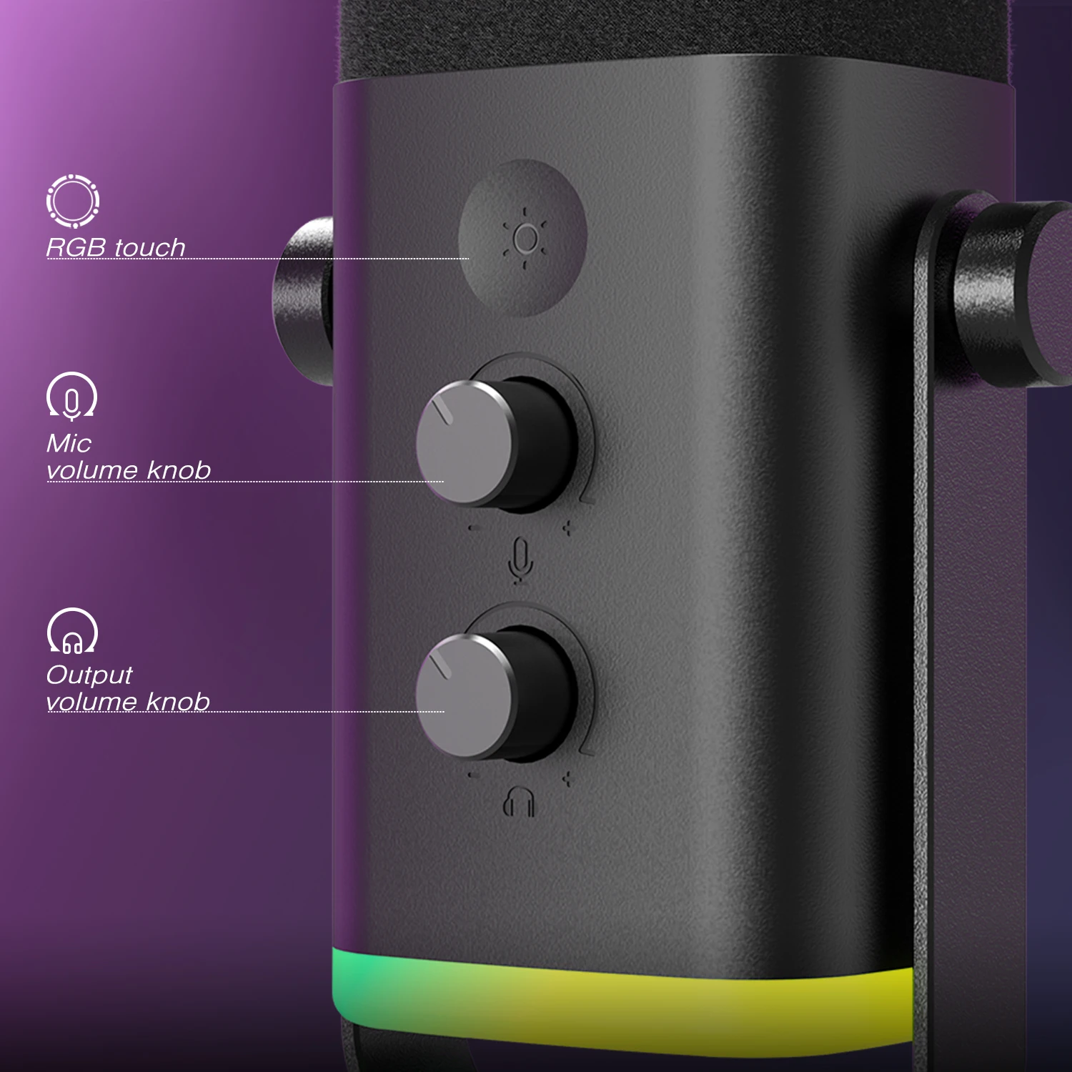 FIFINE USB/XLR 동적 마이크, 터치 무음 버튼, 헤드폰 잭, I/O 제어, PC PS5/4 믹서, 게임 MIC Ampligame AM8