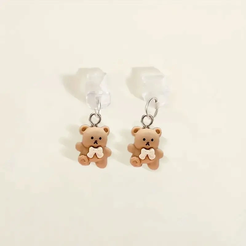 아이폰용 휴대폰 먼지 플러그, 삼성 C타입 인터페이스, 귀여운 곰 장식 액세서리, 걸이식 액세서리, 범용 먼지 플러그