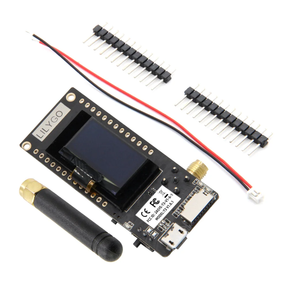 LILYGO®TTGO LoRa32 V2.1 _ 1.6 버전 433/868/915Mhz ESP32 LoRa OLED 0.96 인치 SD 카드 블루투스 WIFI 무선 모듈 ESP-32 SMA