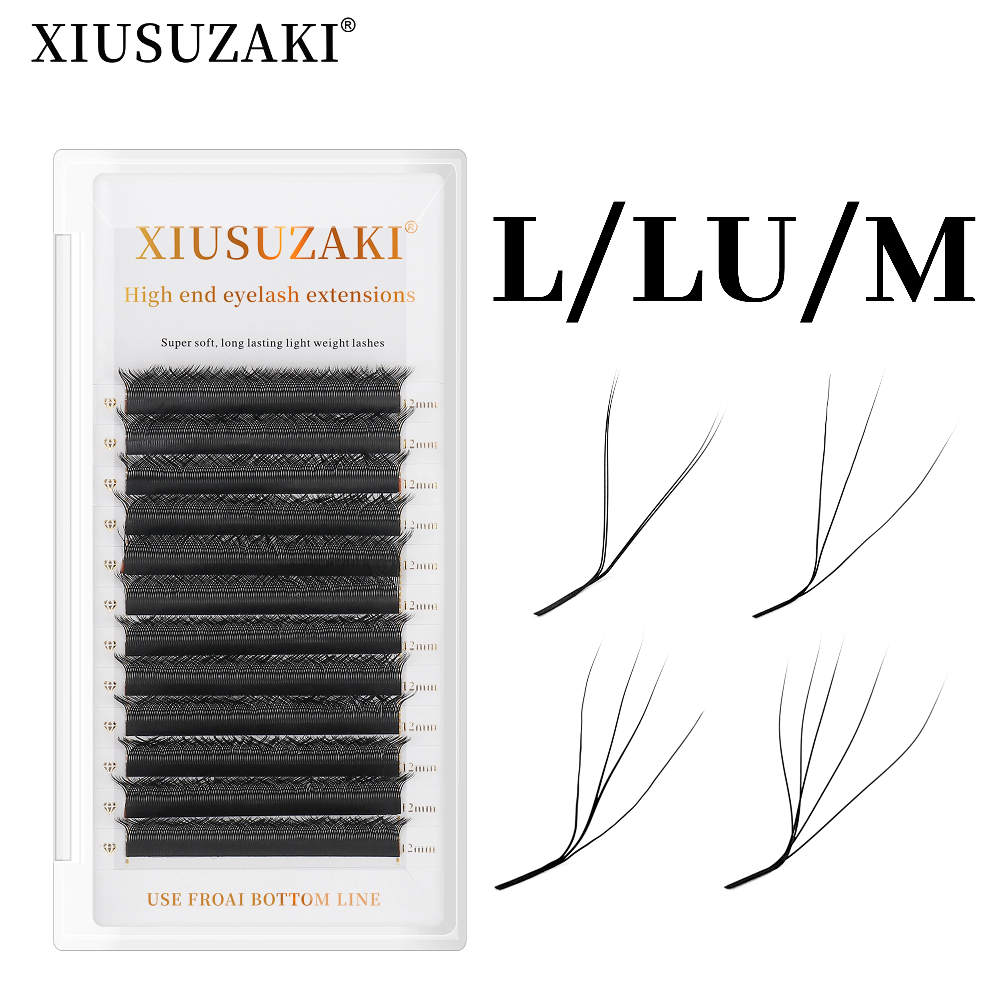 XIUSUZAKI L/LU/M 컬 YY 3D 4D 5D W 모양 속눈썹 익스텐션, 손으로 짠 부드러운 자연 속눈썹, 미리 만든 볼륨 선풍기 속눈썹 title=XIUSUZAKI L/LU/M 컬 YY 3D 4D 5D W 모양 속눈썹 익스텐션, 손으로 짠 부드러운 자연 속눈썹, 미리 만든 볼륨 선풍기 속눈썹 