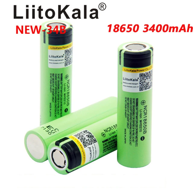 LiitoKala 충전식 리튬 배터리 손전등 배터리, NCR18650B 34B, 3.7V, 18650, 3400mAh, 신제품