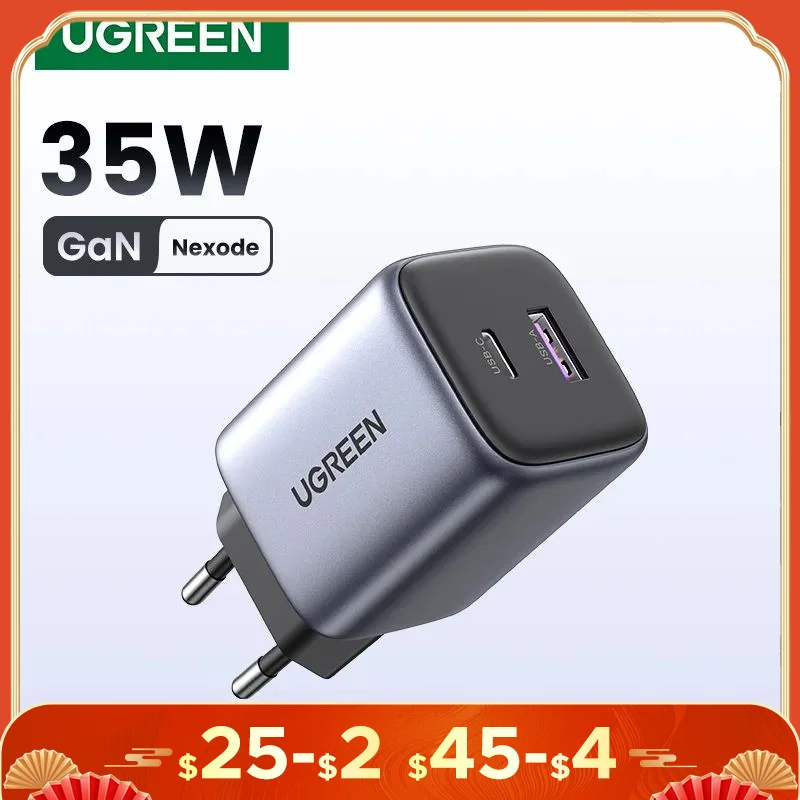 UGREEN GaN 35W USB 충전기, 아이폰 15, 14, 13 프로, 삼성, 샤오미, 아이패드 프로, USB C 고속 충전기, PD3.0, QC3.0 title=UGREEN GaN 35W USB 충전기, 아이폰 15, 14, 13 프로, 삼성, 샤오미, 아이패드 프로, USB C 고속 충전기, PD3.0, QC3.0 