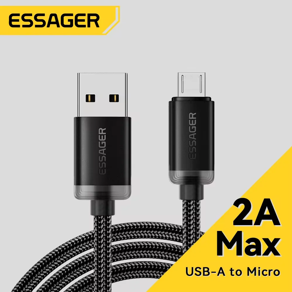 Essager 마이크로 USB 고속 충전 케이블, 샤오미 리얼미 레드미, 삼성, 화웨이 휴대폰용 USB 데이터 충전기 와이어, 3M, 2A title=Essager 마이크로 USB 고속 충전 케이블, 샤오미 리얼미 레드미, 삼성, 화웨이 휴대폰용 USB 데이터 충전기 와이어, 3M, 2A 