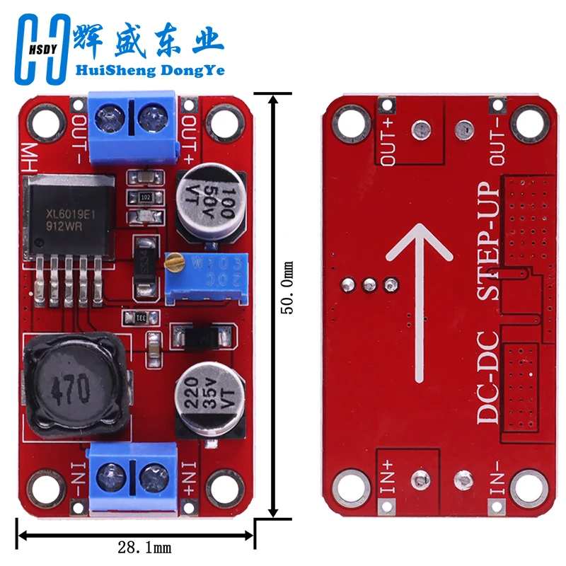 5A DC-DC 스텝 업 파워 모듈 부스트 볼트 컨버터, 3.3V-35V, 5V, 6V, 9V, 12V, 24V, XL6019