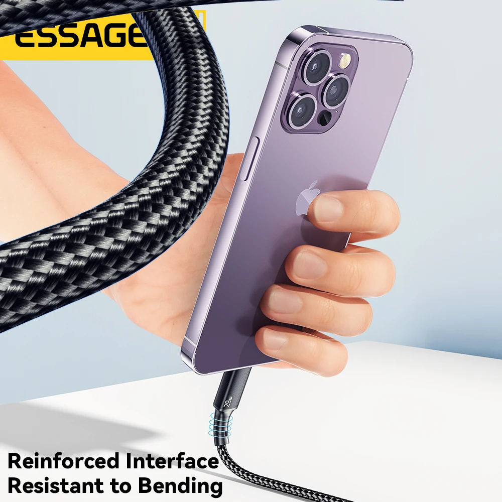 Essager 아이폰용 USB C 타입 케이블, 아이패드 맥북용, 조명 날짜 와이어, 고속 충전 케이블, 아이폰 14, 13, 12, 11 프로 맥스, Xs 플러스, 29W