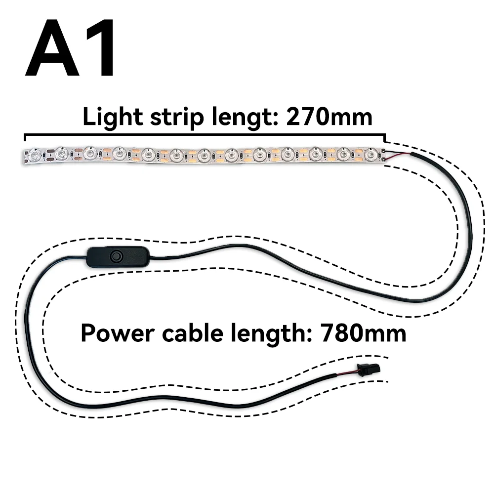 Bambu lab A1/A1 mini LED 조명 스트립, Ra95 필 라이트, 24V 매우 밝은 Bamblab 3D 프린터 액세서리