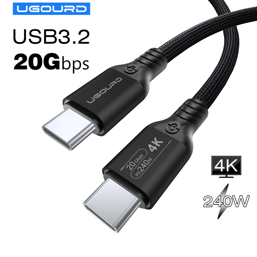 풀 기능 C 타입 케이블, USB 3.2 gen2 * 2 USB C 20G 데이터 전송 코드, USB 3 240W 고속 충전 케이블, 허브 맥북 3m, 4K, 20Gbps title=풀 기능 C 타입 케이블, USB 3.2 gen2 * 2 USB C 20G 데이터 전송 코드, USB 3 240W 고속 충전 케이블, 허브 맥북 3m, 4K, 20Gbps 