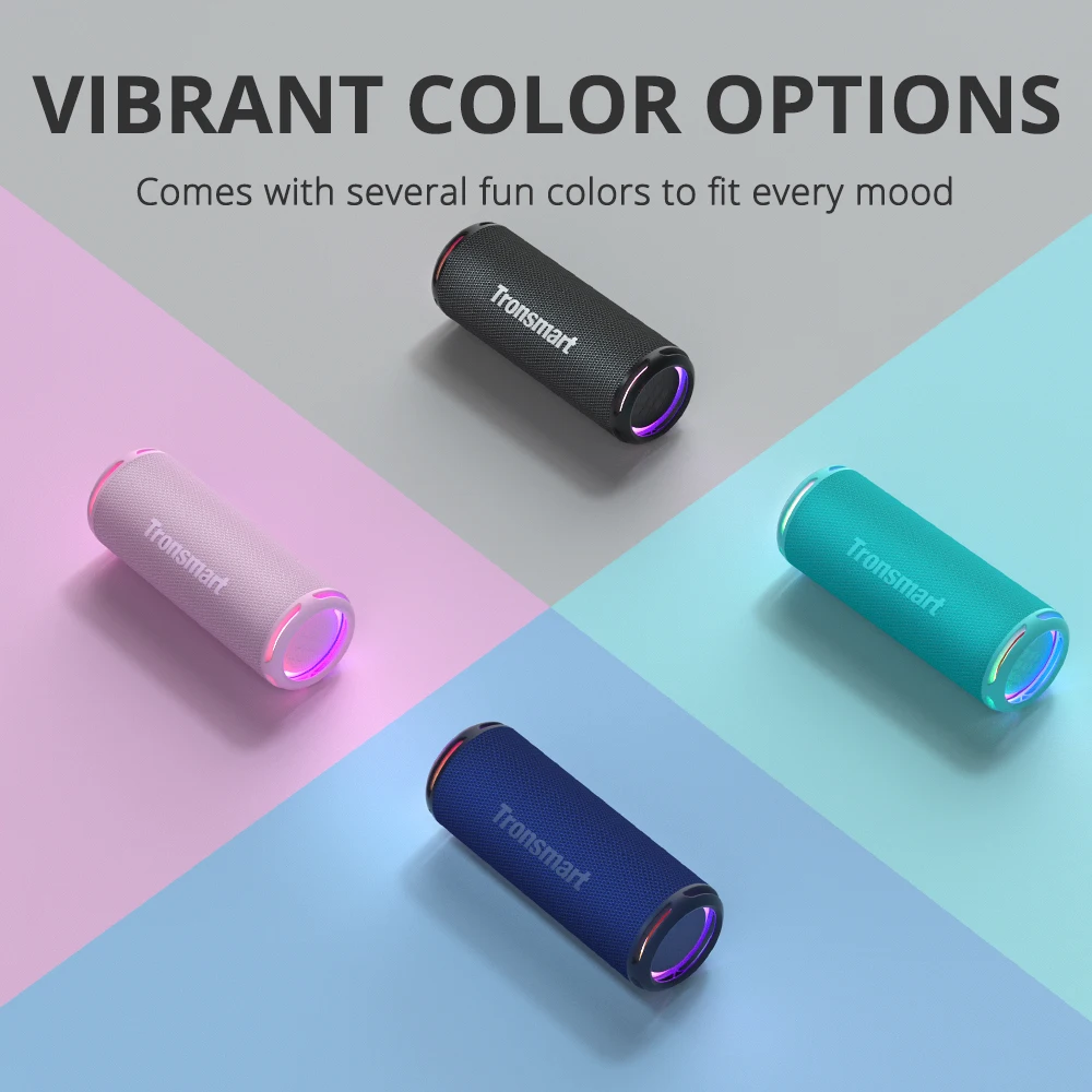 Tronsmart T7 Lite 블루투스 스피커 향상된 베이스 휴대용 스피커 24H 재생 시간, APP 제어, IPX7 캠핑용 방수