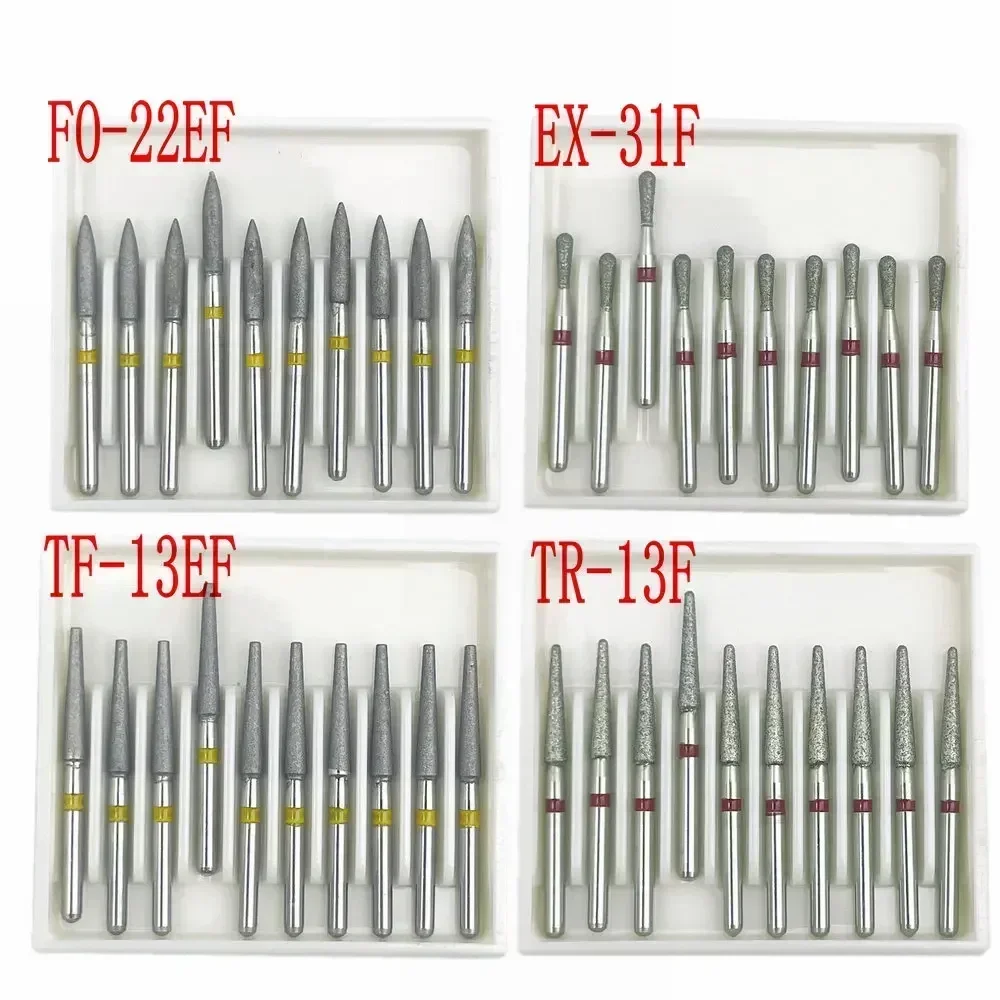 고속 핸드피스 버용 치과 다이아몬드 버 드릴, FG 다이아몬드 1.6mm 생크, 상자당 10 개 title=고속 핸드피스 버용 치과 다이아몬드 버 드릴, FG 다이아몬드 1.6mm 생크, 상자당 10 개 