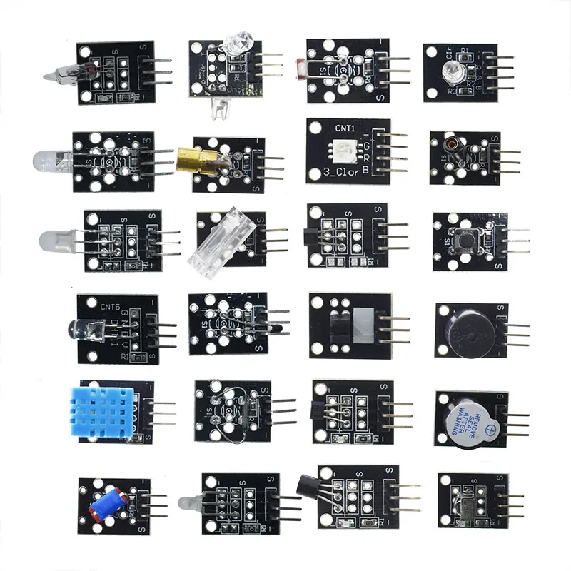 Arduino용 센서 모듈 스타터 키트, 37 in 1 센서 키트, 37 in 1 센서 키트, 화이트 박스, 45 in 1