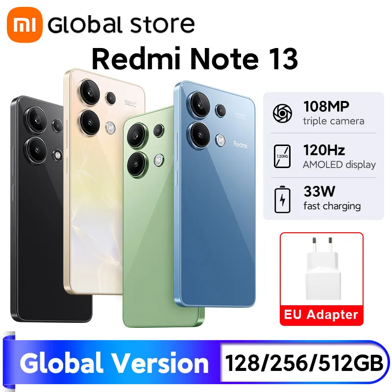 샤오미 레드미 노트 13 스마트폰, 128GB, 256GB, 6.67 인치 AMOLED 디스플레이, 108MP 카메라, 스냅드래곤 685, 5000mAh, 글로벌 버전 title=샤오미 레드미 노트 13 스마트폰, 128GB, 256GB, 6.67 인치 AMOLED 디스플레이, 108MP 카메라, 스냅드래곤 685, 5000mAh, 글로벌 버전 