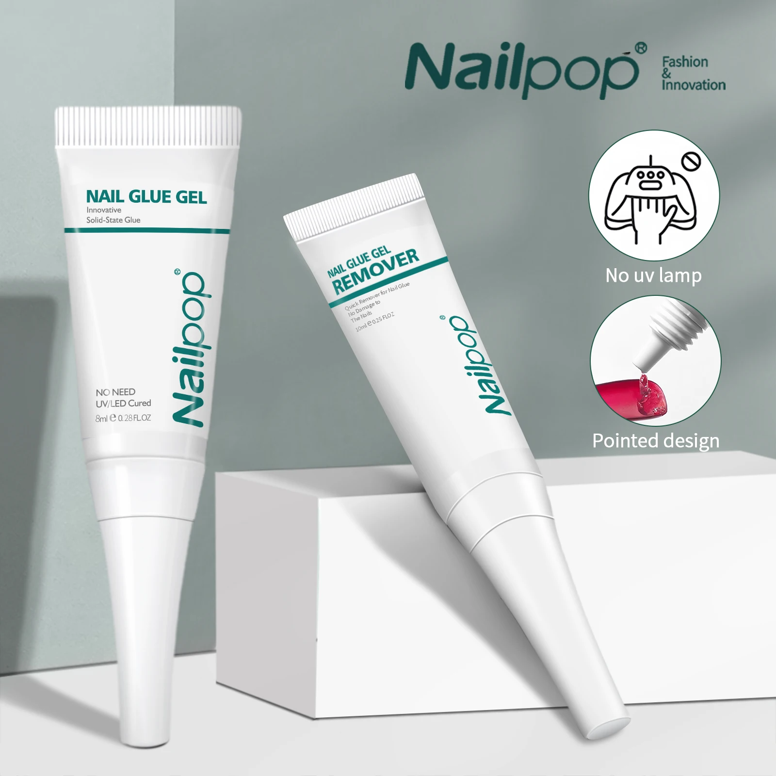 NAILPOP 강력한 네일 글루 젤, 전문 빠른 건조 접착제, 가짜 아크릴 손톱용 리무버 및 프레스 온 네일 키트, 글루 젤 title=NAILPOP 강력한 네일 글루 젤, 전문 빠른 건조 접착제, 가짜 아크릴 손톱용 리무버 및 프레스 온 네일 키트, 글루 젤 