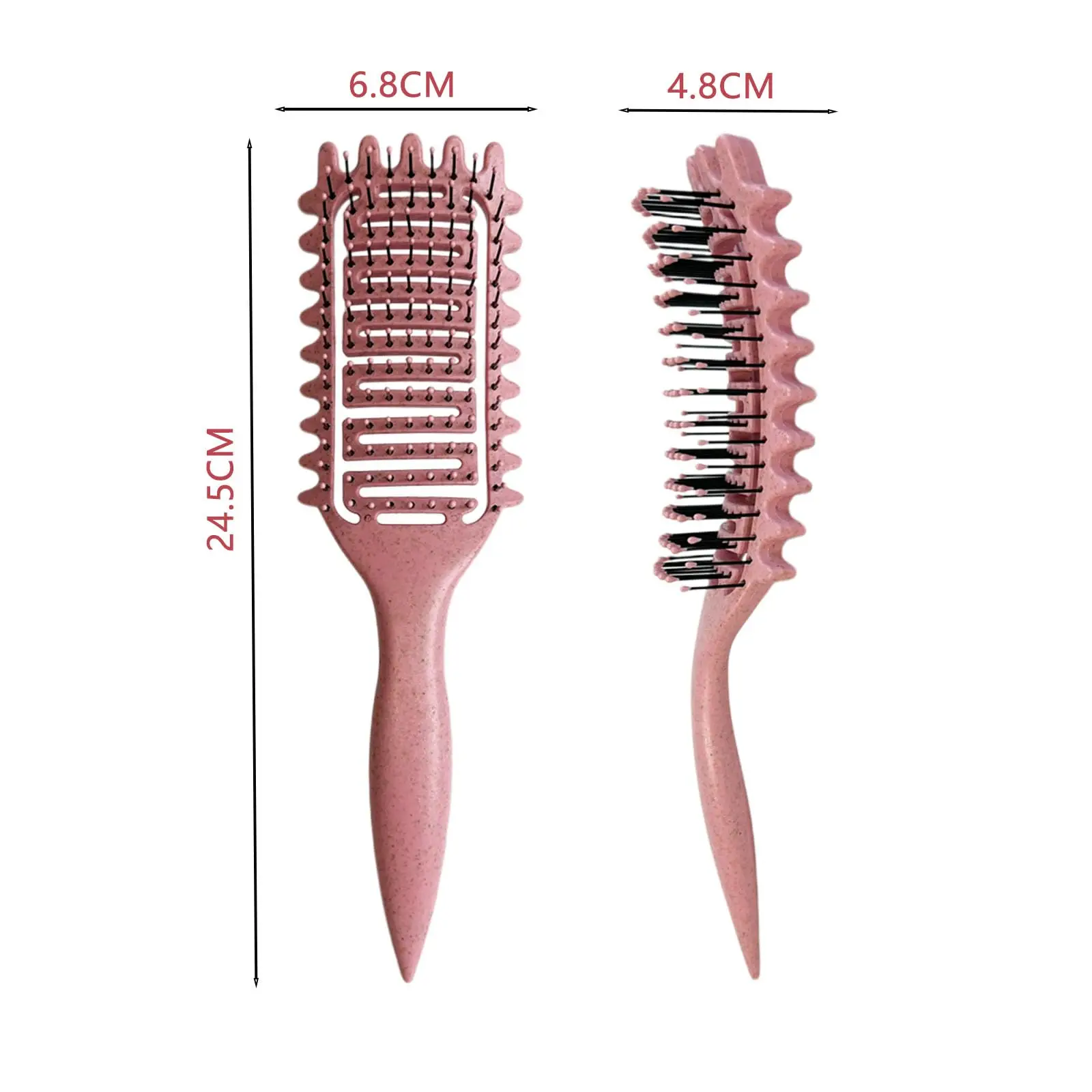 곱슬 헤어 브러시 할로우 아웃 컬 정의 스타일링 브러시, 수염 빗 스타일링 디탱글링 브러시, 다목적 홈 스타일링 도구