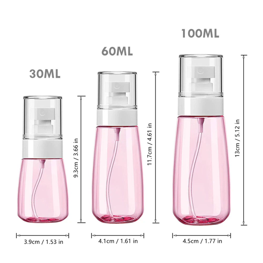 미스트 스프레이 병, 스킨 케어 로션, 메이크업 스프레이, 향수, 화장품, 1 개 30ml 용 빈 여행용 스프레이 병 플라스틱 재사용 가능 투명