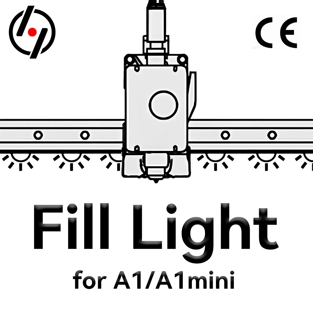 Bambu lab A1/A1 mini LED 조명 스트립, Ra95 필 라이트, 24V 매우 밝은 Bamblab 3D 프린터 액세서리 title=Bambu lab A1/A1 mini LED 조명 스트립, Ra95 필 라이트, 24V 매우 밝은 Bamblab 3D 프린터 액세서리 