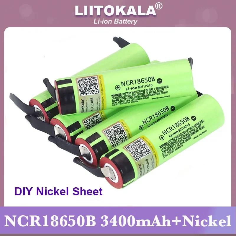 Liitokala 새로운 원래 18650 NCR18650B 충전식 리튬 이온 배터리 3.7V 3400mAh 건전지 DIY 니켈 title=Liitokala 새로운 원래 18650 NCR18650B 충전식 리튬 이온 배터리 3.7V 3400mAh 건전지 DIY 니켈 