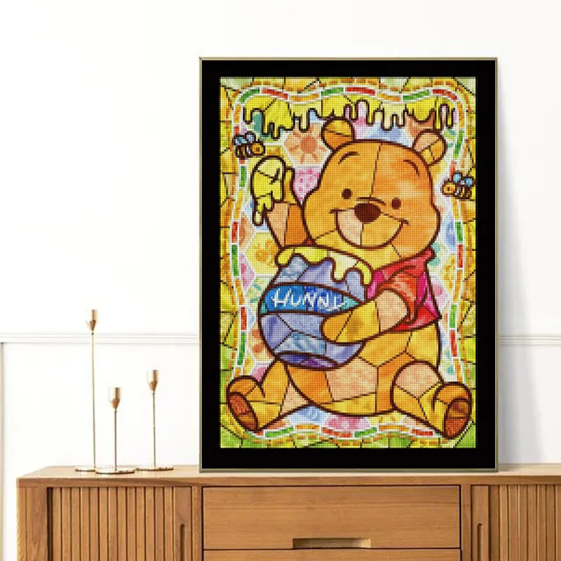 디즈니 미키 마우스 덤보 자동차, 5D DIY 다이아몬드 페인팅 키트, 풀 사각 및 원형 다이아몬드 모자이크, 자수 십자수, 홈 데코