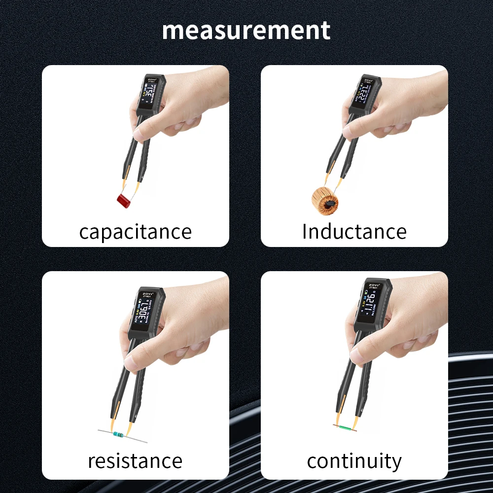 ZOYI ZT-MD1 디지털 스마트 핀셋, LCR SMD ESR 테스터, 저항 커패시턴스 인덕턴스 연속성 다이오드 테스트 측정 도구