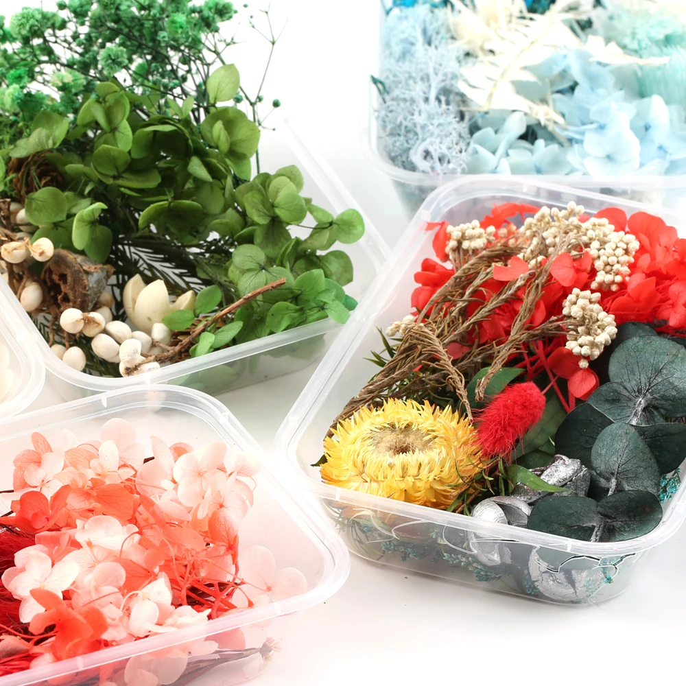 인공 식물 천연 진짜 말린 꽃, 양초 몰드 에폭시 수지, DIY 장식 만들기, 홈 액세서리 공예, 1 박스