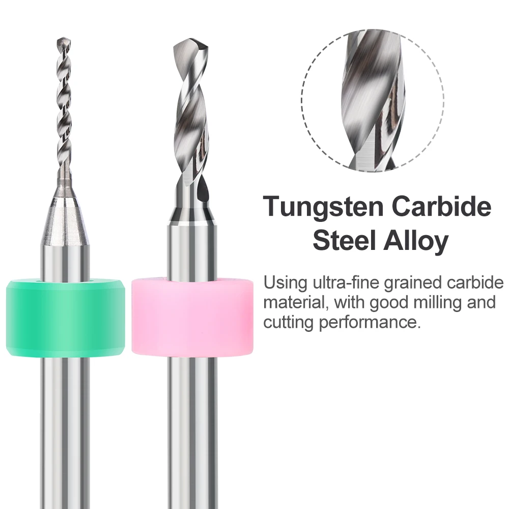 PCB 드릴 비트 마이크로 드릴 비트, PCB 인쇄 회로 기판 드릴링 도구, 1/8 인치 생크 카바이드 홀 드릴링 커터, 0.3-1.2mm