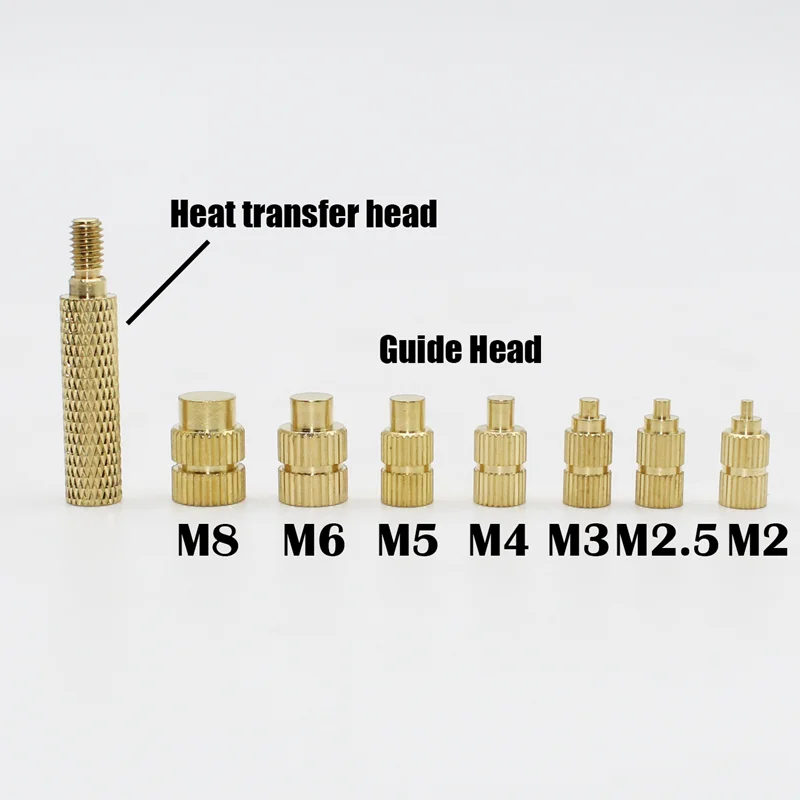 열 세트 인서트 납땜 다리미 팁, M2 M3 M4 M5 M6 황동 핫멜트 인서트 너트, 플라스틱 3D 인쇄용 내장 스레드 삽입 키트