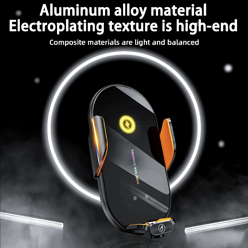 차량용 무선 휴대폰 거치대 스탠드, 고속 충전 스테이션 충전기, 자동 적외선 유도, 아이폰 15, 14, 13, 12, 삼성, 샤오미, 66W