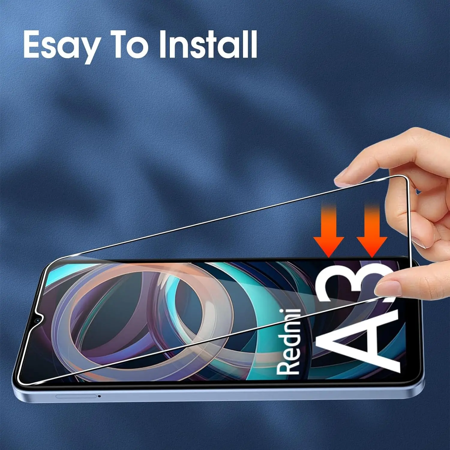 고화질 강화 필름 HD + 샤오미 고품질 강화 유리, Redmi A3 화면 보호대 유리 필름, 1/4 개