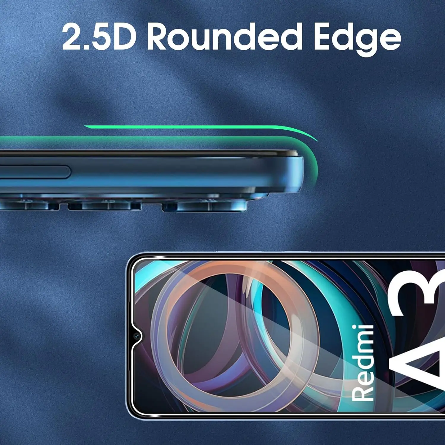 고화질 강화 필름 HD + 샤오미 고품질 강화 유리, Redmi A3 화면 보호대 유리 필름, 1/4 개