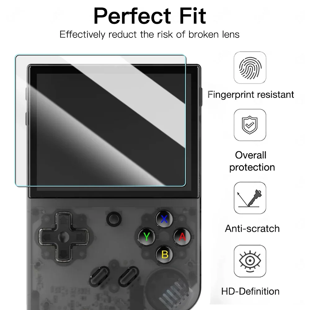 화면 보호대 강화 유리 필름 및 EVA 휴대용 보관 케이스, R36S/R35S 용 유리 및 가방, R36S 콘솔 보호대 액세서리 세트