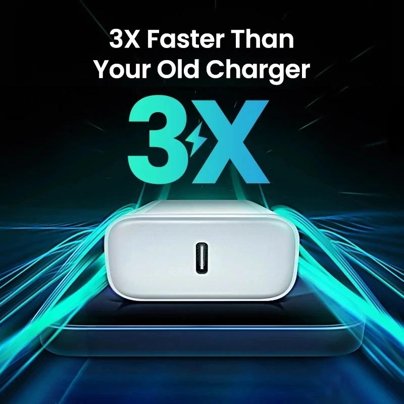 애플용 오리지널 USB C 고속 충전기, 아이폰 16, 15, 14, 13, 12, 11 프로 맥스, 8 플러스, 고속 충전 케이블, 전화 액세서리, 35W