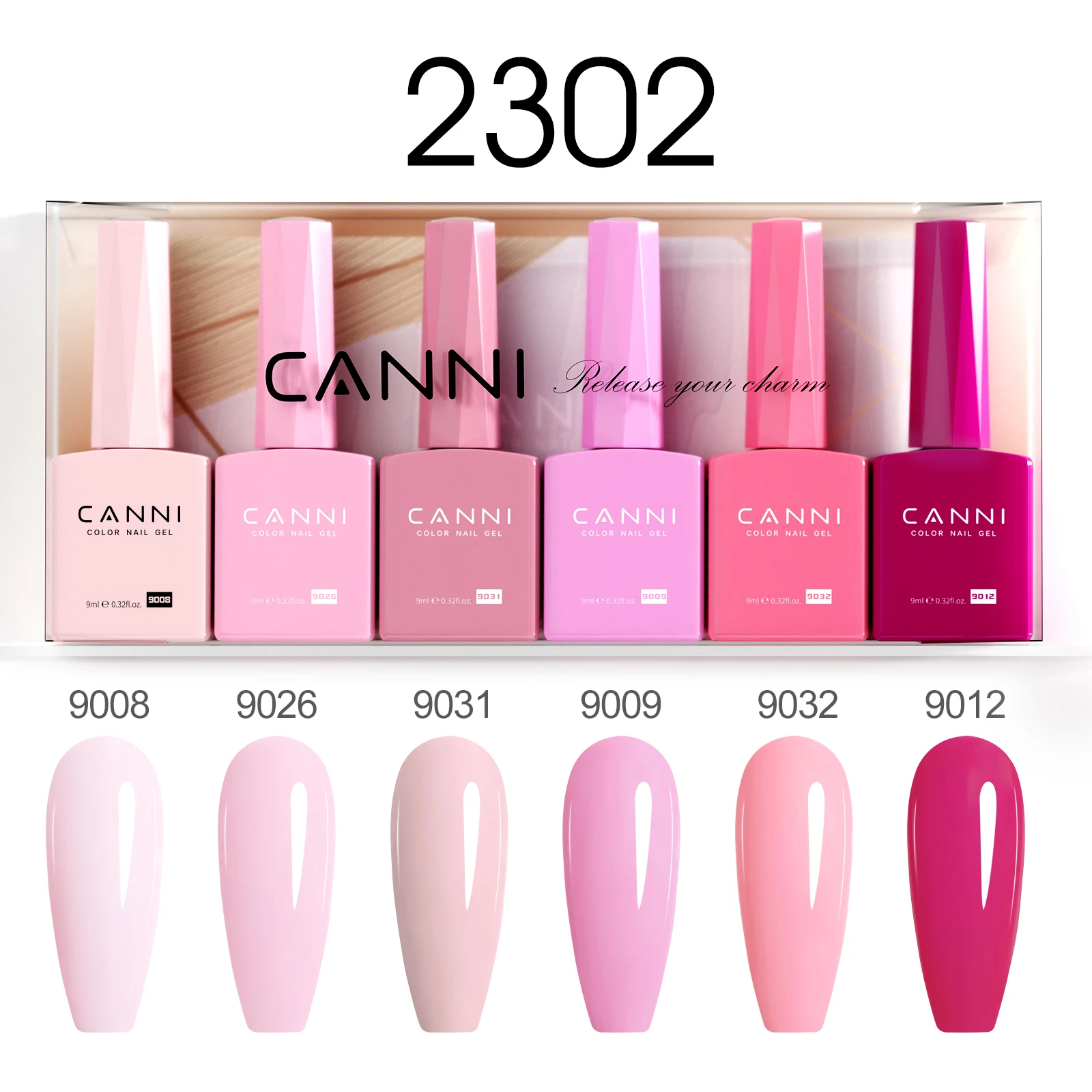 CANNI 젤 네일 광택제 VIP 키트, 화려한 색상, 풀 커버리지 HEMA 프리 소크 오프, UV LED 반영구 젤 바니시, 겨울 손톱