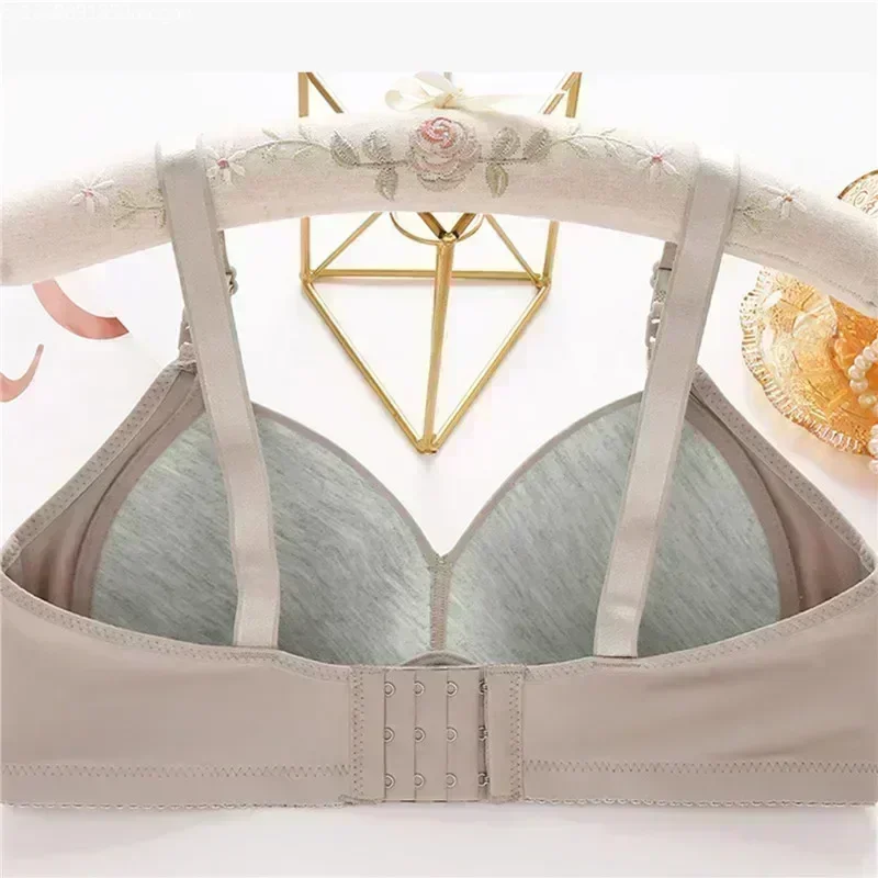 스포츠 브래지어 Bralette 섹시한 대형 강철 반지 없음 란제리는 통기성 여성 속옷을 밀어 얇은 컵 광택 브래지어 Mujer