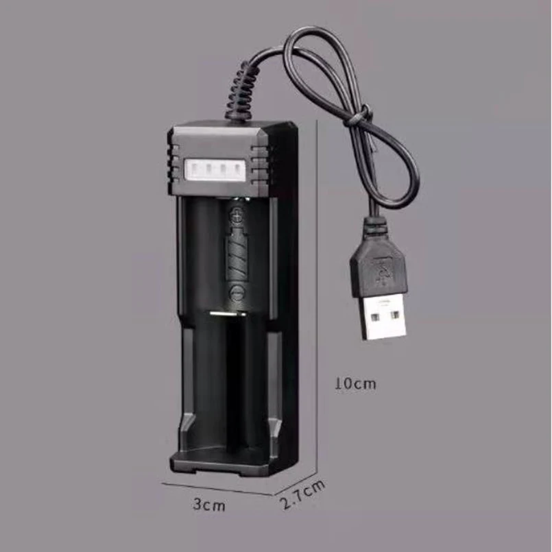 새로운 범용 USB 스마트 단일 슬롯 충전기 18650 리튬 충전기 손전등 장난감 26650 3.7V-4.2V 조명 전원 은행