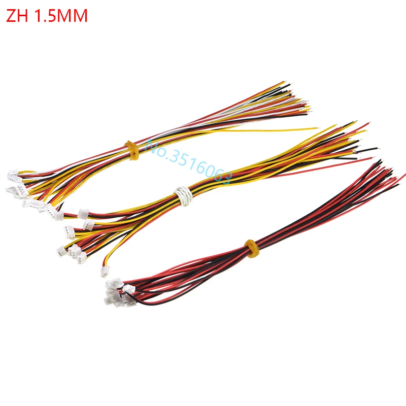 10Pcs 1.0 1.25 1.5 2.0 2.54 Sh/Jst/Zh/Ph/Xh 1.0mm 1.25mm 1.5mm 2.0mm 2.54mm 암 플러그 커넥터 (와이어 2/3/4/5/6/7/8/P 핀 포함)